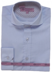 BOYS DRESSY SHIRTS (LONG SLEEVE) 2502505- B.BLUE